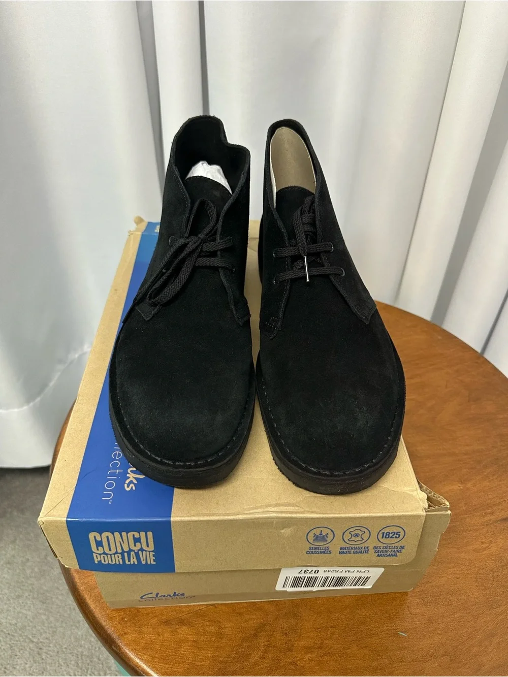 Clarks bushacre II Black Suede Men’s Chukka Boots size 11.5 new in box